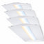 2x4 LED Troffer Light, LED Drop in Ceiling Light for Dropped Ceiling, 4000/5000/6000 Adjustable Lumens, 3500K/4000K/5000K Switchable Color Temperature, White (4 Pack)