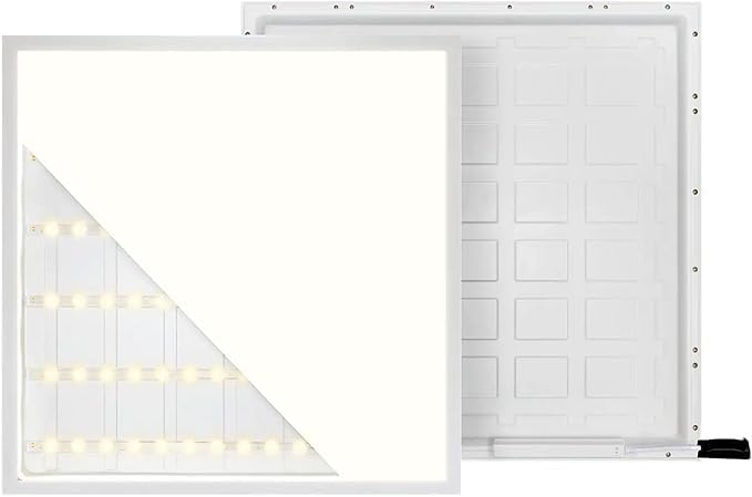 2x4, 2x2, 1x4 ft Led Flat Panel Lights, Selectable Color Temp CCT Upto 6500K Dimmable Recessed Drop Ceiling Light, No Flicker, Easy to Install, Garage, Office, Residential, Warehouse.