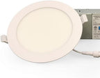 WSL Lámpara de techo LED empotrable ultrafina de 4/6/8 pulgadas 5CCT, 1100 lúmenes, regulable, 2700K-6000K