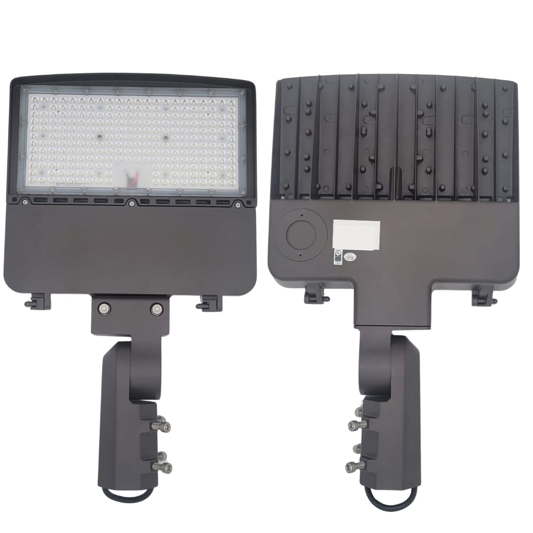 150W LED Parking Lot Light, 24000LM 5700K Daylight Outdoor Flood Light, IP65 Waterproof for Pole Barn, Stadium, Driveway, Gym - 0-10V Dimmable, 100-277V