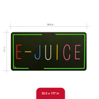 Letrero LED, 35.43" x 17.71", RGB, Neón Brillante, Eficiencia Energética, Seguro, Duradero - Letrero E-JUICE