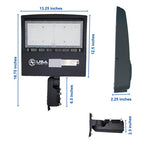 150W LED Parking Lot Light - Black 150W 5700K 24000 LM Pole barn, Street Outdoor Flood Light, Outside IP65 Weatherproof Commercial Electric Pole Lights