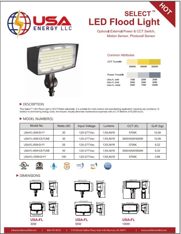 World Smart Led Flood Light for Use Commercial or Industrial Outdoor Lighting & Spot Light Secondary image