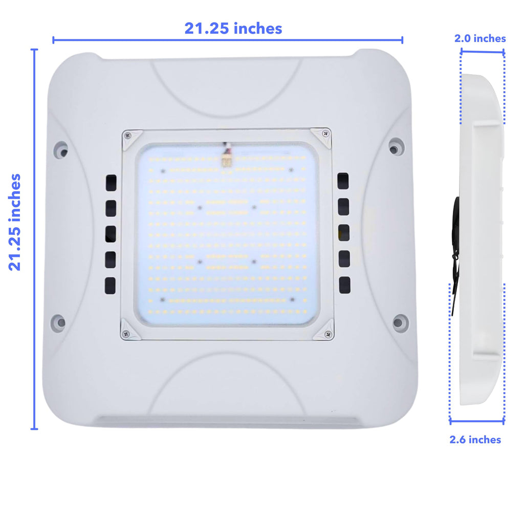300W LED Canopy Light, Waterproof Parking Lot Lights for Carport, Warehouse, Gas Station, Carport, Auto Shop - 5700K Daylight, 48000LM, 100-277V