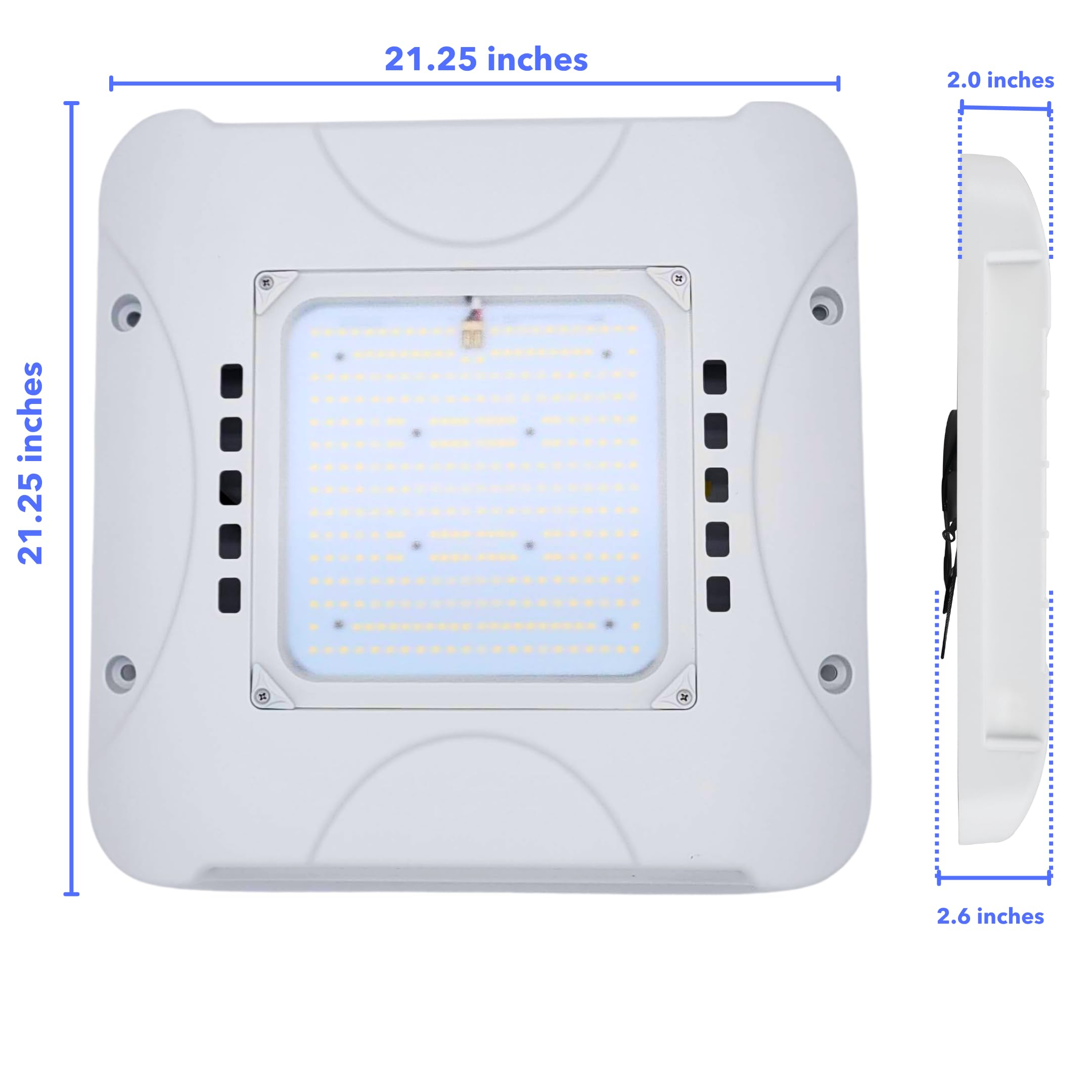 300W LED Canopy Light, Waterproof Parking Lot Lights for Carport, Warehouse, Gas Station, Carport, Auto Shop - 5700K Daylight, 48000LM, 100-277V