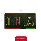 LED Sign, 35.5" x 17.7", RGB, Bright Neon, Energy-Efficient, Safe, Durable - Open Sign, Open 24x7 Sign, Cigarettes and Cigar Sign, CBD Sign, Deli, VAPE Sign, Kratom Sign, Pizza Sign, Liquor Sign, Beer Cave Sign, Beer & Wine Sign. Lottery Sign, Hookah Sign