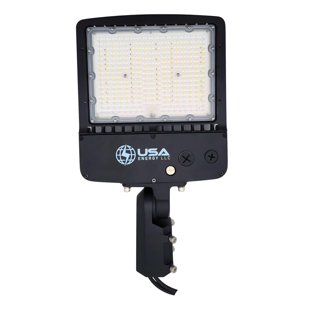 World Smart 150W LED Parking Lot Light with Photocell, Dusk to Dawn Outdoor Flood Light for Commercial Street & Area Lighting, Pole Barn, Street, Stadium - 5700K Daylight, 24000LM, IP65 Waterproof
