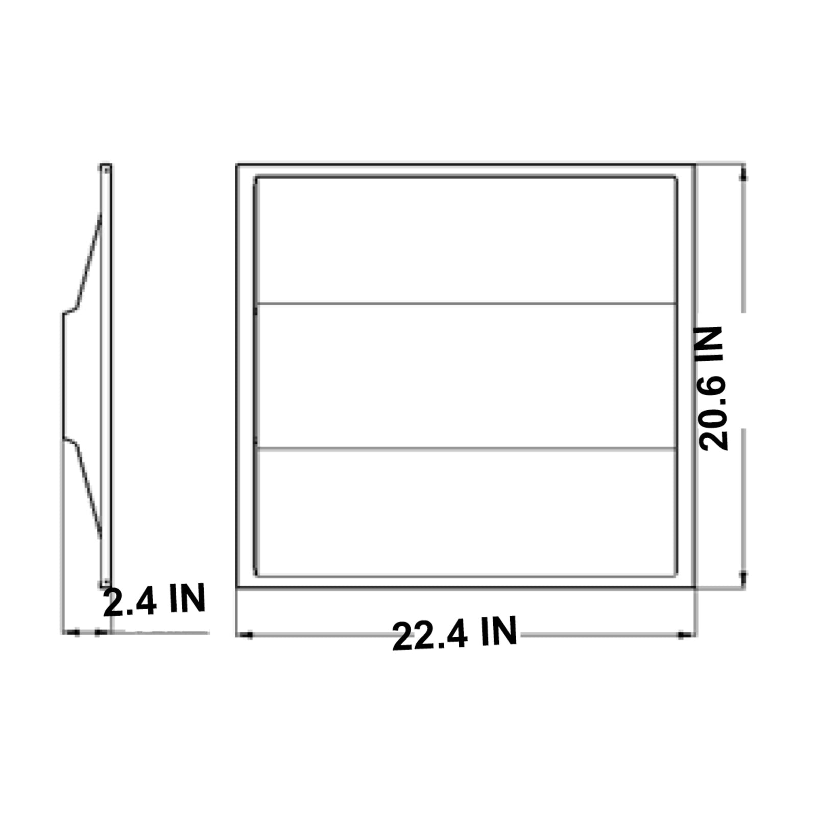 2x2 CCT Troffer Panel (4pack) Secondary image