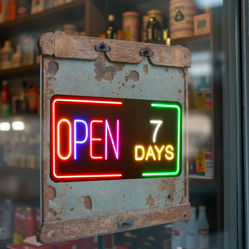 LED Sign, 35.5" x 17.7", RGB, Bright Neon, Energy-Efficient, Safe, Durable - Open Sign, Open 24x7 Sign, Cigarettes and Cigar Sign, CBD Sign, Deli, VAPE Sign, Kratom Sign, Pizza Sign, Liquor Sign, Beer Cave Sign, Beer & Wine Sign. Lottery Sign, Hookah Sign