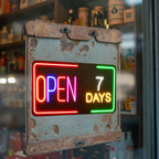LED Sign, 35.5" x 17.7", RGB, Bright Neon, Energy-Efficient, Safe, Durable - Open Sign, Open 24x7 Sign, Cigarettes and Cigar Sign, CBD Sign, Deli, VAPE Sign, Kratom Sign, Pizza Sign, Liquor Sign, Beer Cave Sign, Beer & Wine Sign. Lottery Sign, Hookah Sign