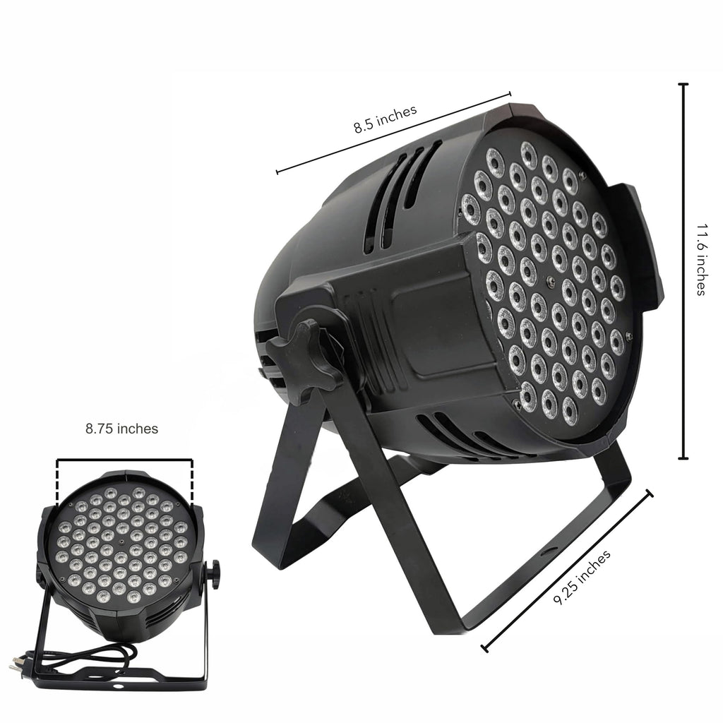 DJ Lights DMX Sound Activated, 54 x 3W LED Par Lights- RGB Stage Light DMX, DJ Par Lighting for Concert, Wedding, Party, Bar, Stage Lighting (1)