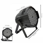 DJ Lights DMX Sound Activated, 54 x 3W LED Par Lights- RGB Stage Light DMX, DJ Par Lighting for Concert, Wedding, Party, Bar, Stage Lighting (1)