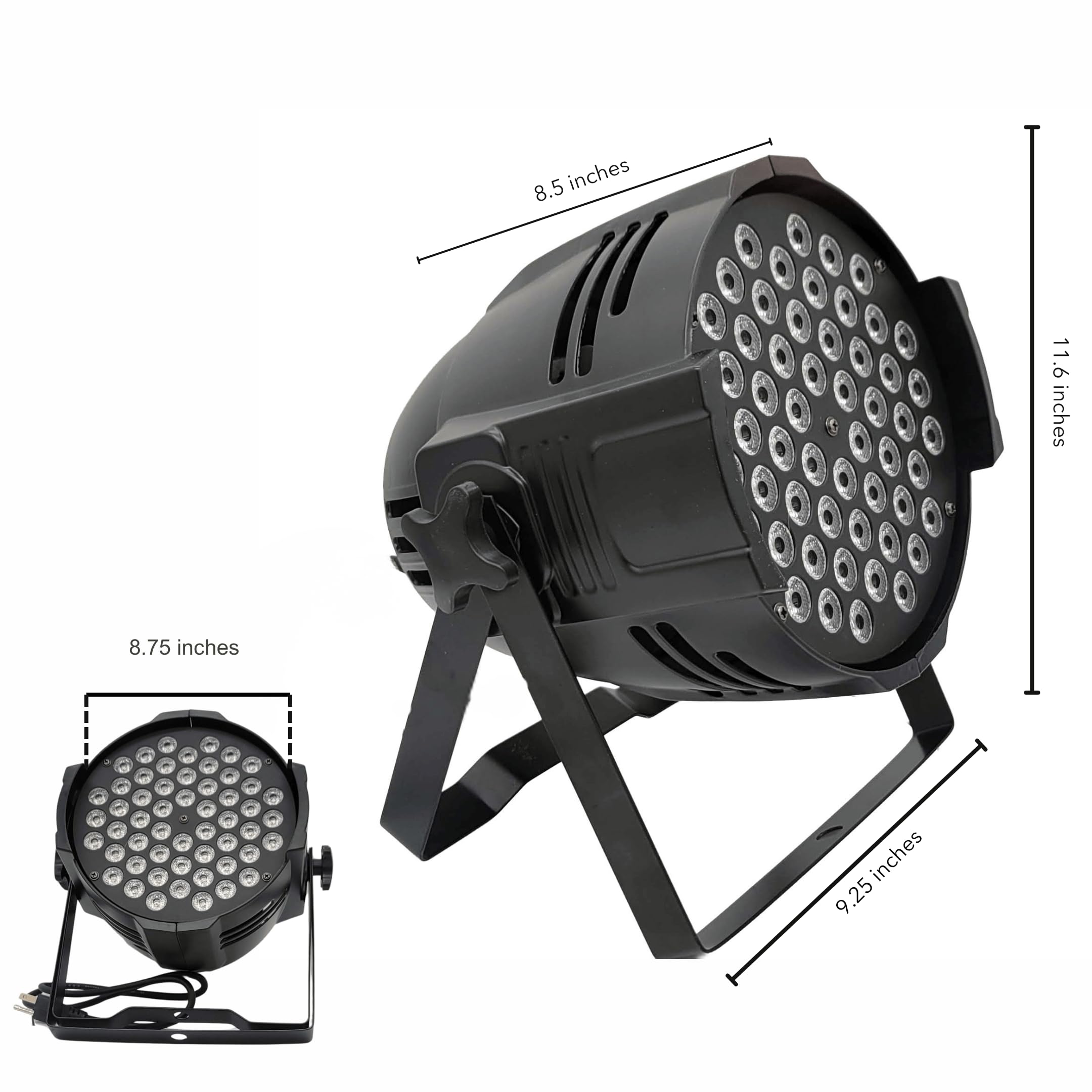 DJ Lights DMX Sound Activated, 54 x 3W LED Par Lights- RGB Stage Light DMX, DJ Par Lighting for Concert, Wedding, Party, Bar, Stage Lighting (1)