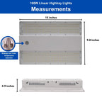 320W | 240W | 160W LED Linear High Bay Light Fixture CCT, 4000K/5000K/6500K LED Workshops Light, 0-10V Dimmable UL/DLC Lighting for Warehouse, Exhibit Halls, Supermarkets, Proudly Made in The USA