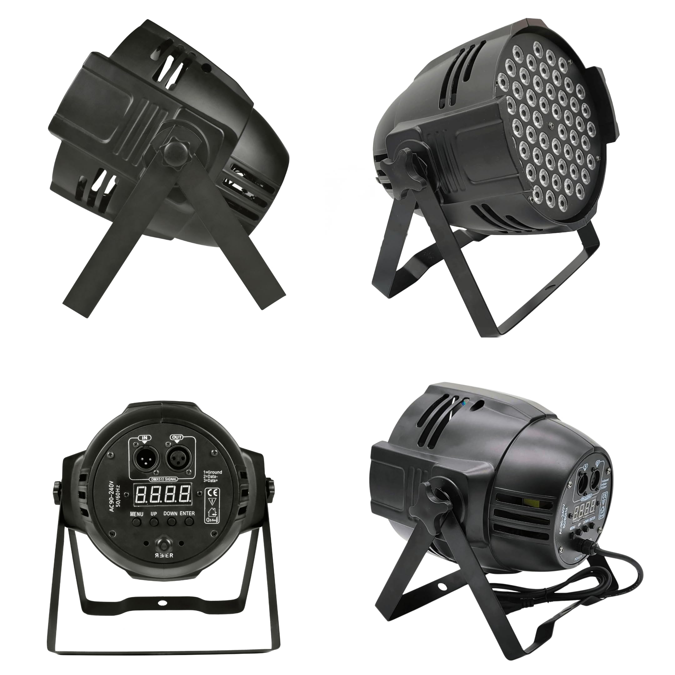 DJ Lights DMX Sound Activated, 54 x 3W LED Par Lights- RGB Stage Light DMX, DJ Par Lighting for Concert, Wedding, Party, Bar, Stage Lighting (1) Secondary image