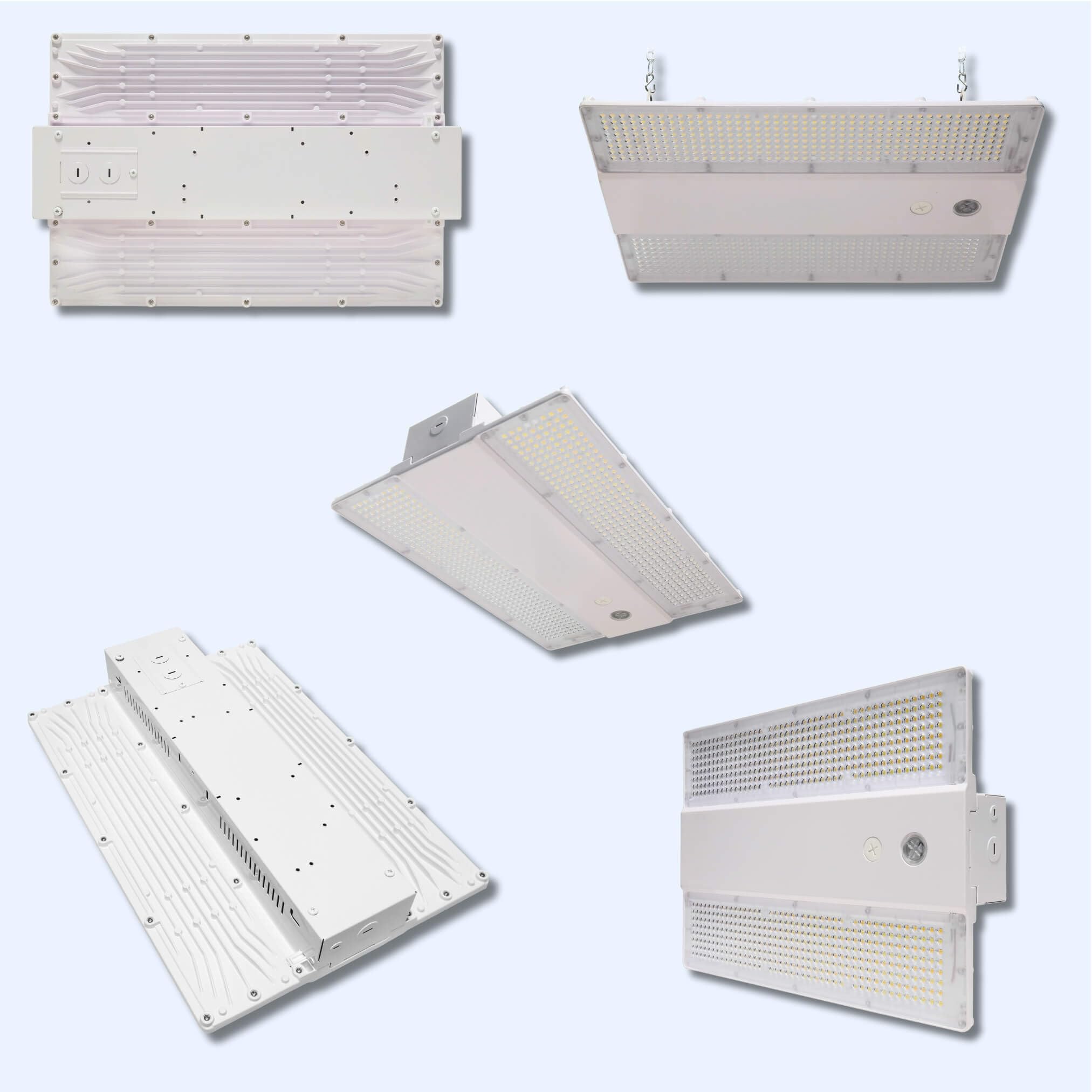 320W | 240W | 160W LED Linear High Bay Light Fixture CCT, 4000K/5000K/6500K LED Workshops Light, 0-10V Dimmable UL/DLC Lighting for Warehouse, Exhibit Halls, Supermarkets, Proudly Made in The USA