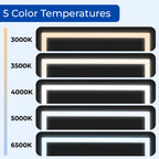 World Smart 2x2 FT Edge-Lit LED Panel Light 6 Pack, 5CCT 3000K-6500K & 3 Wattage Options (20W/30W/40W), 0-10V Dimmable Drop Ceiling Lights, 100-277V, Damp Rated