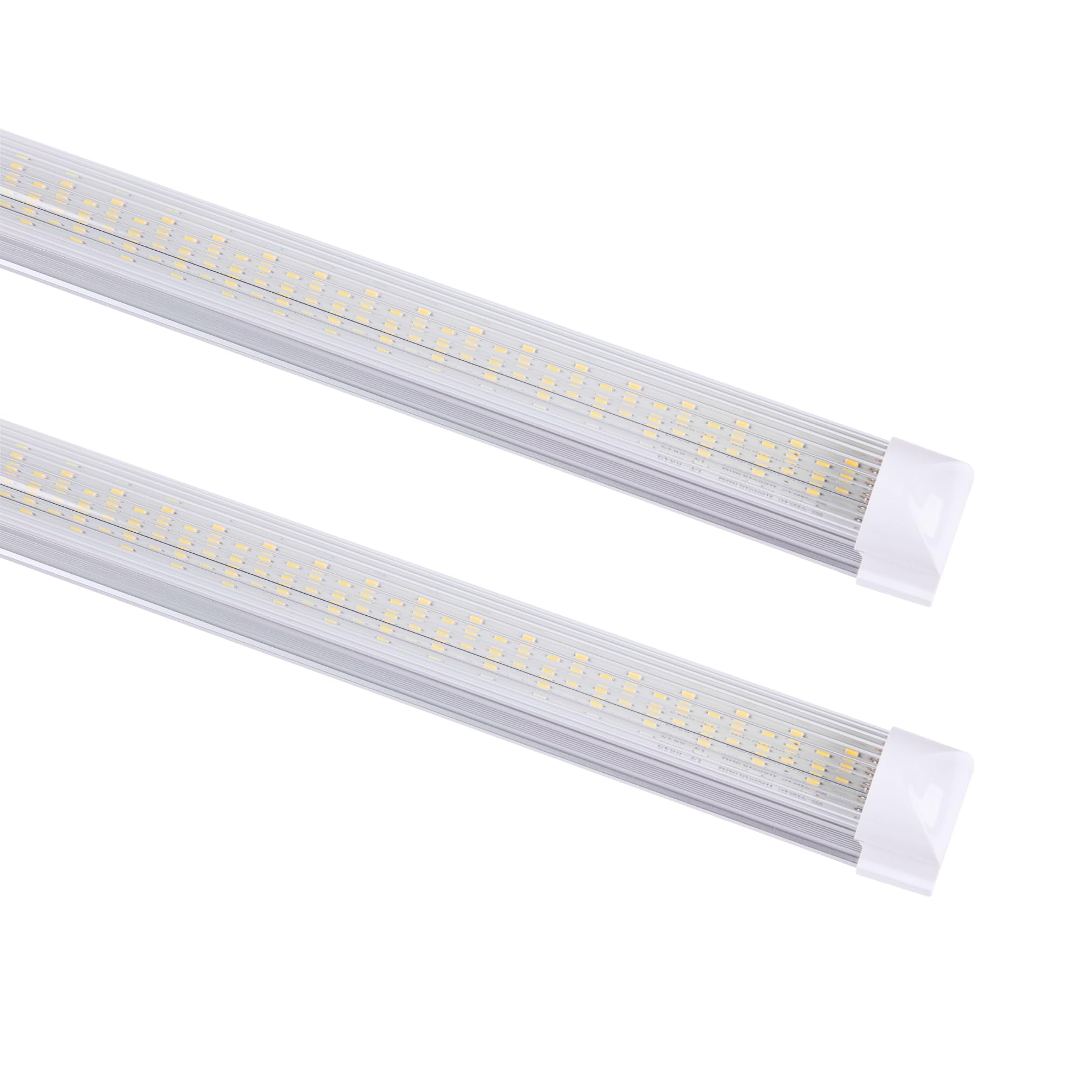 8FT LED Shop Light Fixture - White 25 Pack T8 Integrated Tube Lights 60W 9600LM 6500K Bulbs Super Bright Strip Cover, Linkable Lighting for Shop Light Bedroom, Garage, Warehouse, Workshop,Ceiling Main image