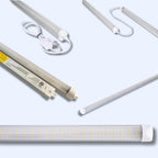 8FT LED Shop Light Fixture - White 25 Pack T8 Integrated Tube Lights 60W 9600LM 6500K Bulbs Super Bright Strip Cover, Linkable Lighting for Shop Light Bedroom, Garage, Warehouse, Workshop,Ceiling