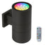 LED Up Down Light 36W RGBW 3000k | Modern Outdoor Lights for Porch Patio Light | Aluminum Cylinder and Tempered Glass Cover | Waterproof | Wall Sconce Multicolor- 2x36W RGBW (72W) Total