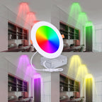 WSL Smart LED Recessed Downlights, 12W 6-inch, RGBCW Color Changing, Alexa and Google Compatible, Bluetooth, Dimmable (6 Pack and 10 Pack)