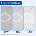 World Smart 2x2 FT Edge-Lit LED Panel Light 6 Pack, 5CCT 3000K-6500K & 3 Wattage Options (20W/30W/40W), 0-10V Dimmable Drop Ceiling Lights, 100-277V, Damp Rated