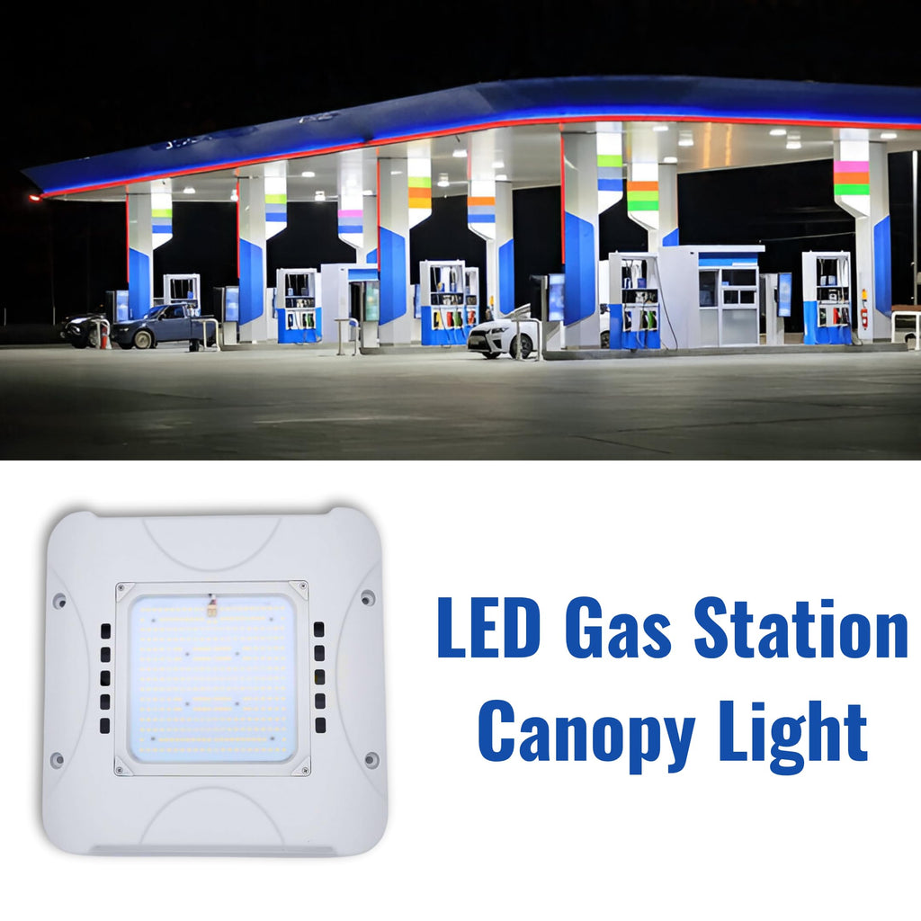 300W LED Canopy Light, Waterproof Parking Lot Lights for Carport, Warehouse, Gas Station, Carport, Auto Shop - 5700K Daylight, 48000LM, 100-277V
