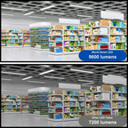8FT LED Shop Light Fixture - White 25 Pack T8 Integrated Tube Lights 60W 9600LM 6500K Bulbs Super Bright Strip Cover, Linkable Lighting for Shop Light Bedroom, Garage, Warehouse, Workshop,Ceiling