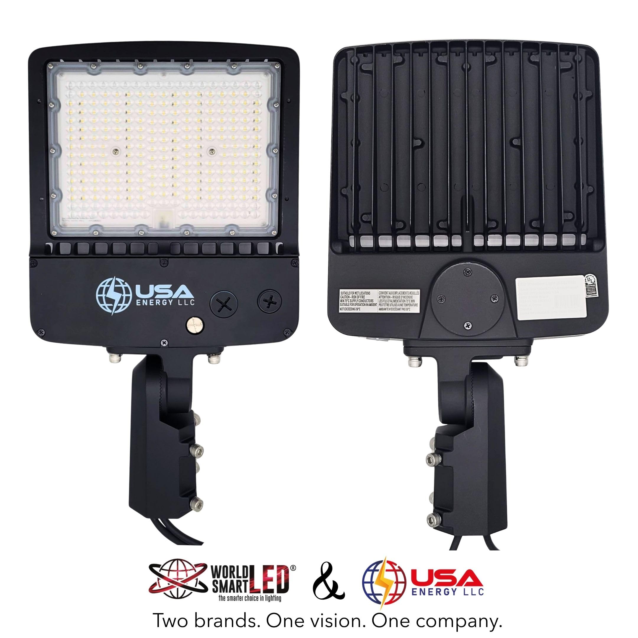 World Smart 150W LED Parking Lot Light with Photocell, Dusk to Dawn Outdoor Flood Light for Commercial Street & Area Lighting, Pole Barn, Street, Stadium - 5700K Daylight, 24000LM, IP65 Waterproof