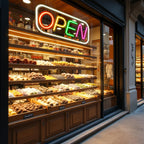 LED Sign, 35.43" x 17.71", RGB, Bright Neon, Energy-Efficient, Safe, Durable - Open Sign