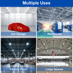 300W | 240W UFO High Bay LED Shop Light | Dimmable CCT Adjustable High BaynLights for Warehouse, Factory, Gym, Garage | IP65 Waterproof Energy-Efficient UFO Lights, Proudly Made in The USA