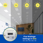 2x4 LED Flat Panel Light Drop Ceiling Office Fixture, 6500LM, Selectable Features, 30W/40W/50W/60W/72W, 3000K/3500K/4000K/5000K/6500K, Dimmable (0-10V), Dustproof ETL (2 Pack)