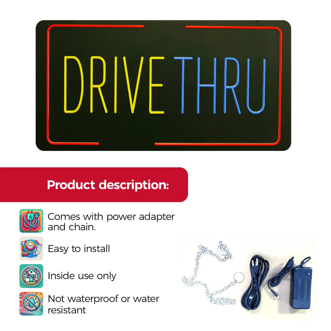 Neon Sign DRIVE Secondary image