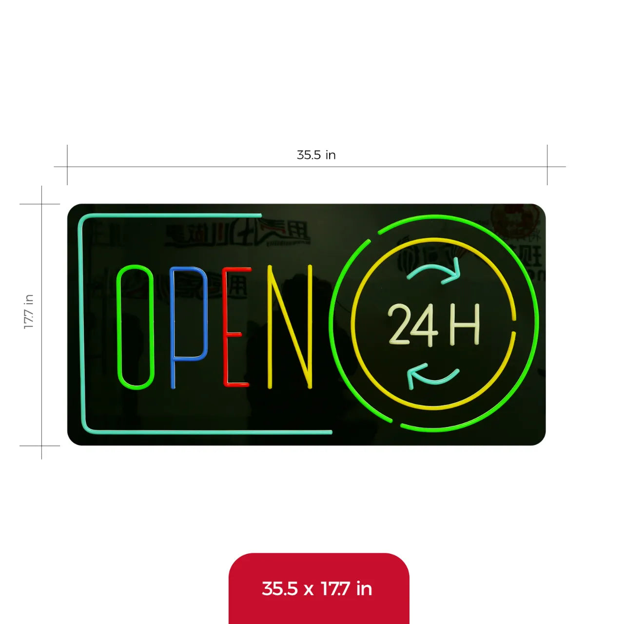 Neon Sign OPEN 24 Secondary image