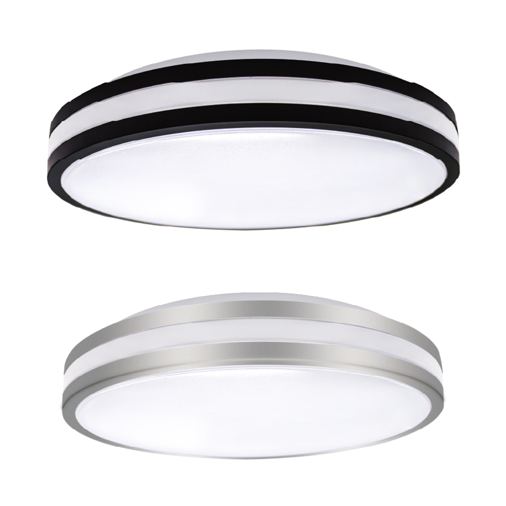 Buy Silver Two Ring Ceiling Light 14" Commercial Interior